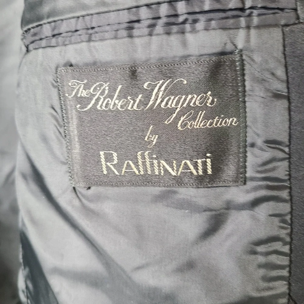 Raffinati Jacket Mens 44L Black Blazer Single Button Peak Lapel Formal Wedding